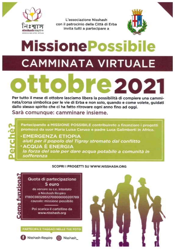 MissionePossibile Camminata virtuale ottobre 2021 