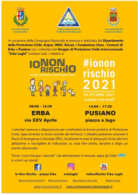 Io non rischio 2021 -  In piazza e sui social