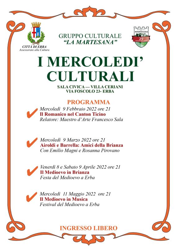 I mercoledì culturali - Airoldi e Barrella: Amici della Brianza