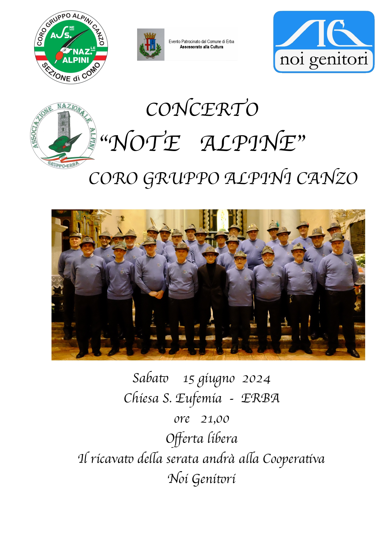 CONCERTO “NOTE ALPINE” - coro gruppo alpini Canzo