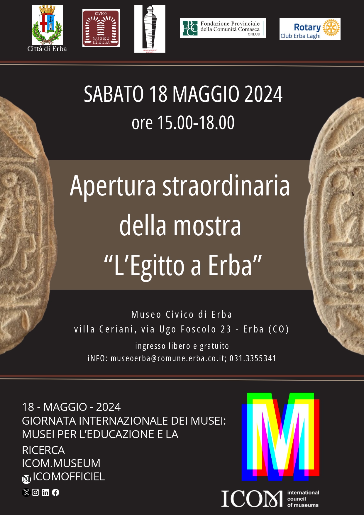 Apertura straordinaria della mostra “L’Egitto a Erba”