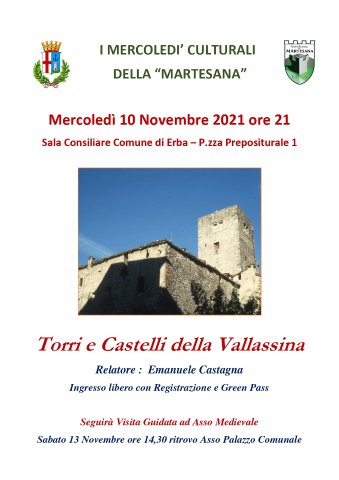 I mercoledì culturali - Torri e Castelli della Vallassina