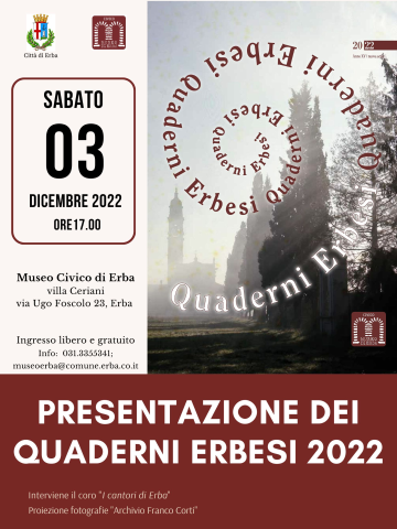 Presentazione Quaderni Erbesi 2022