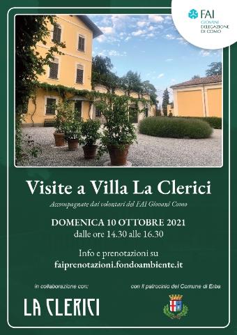 Visite a Villa La Clerici Accompagnate dai volontari del FAI Giovani Como