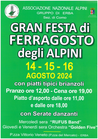 Gran Festa di Ferragosto degli Alpini