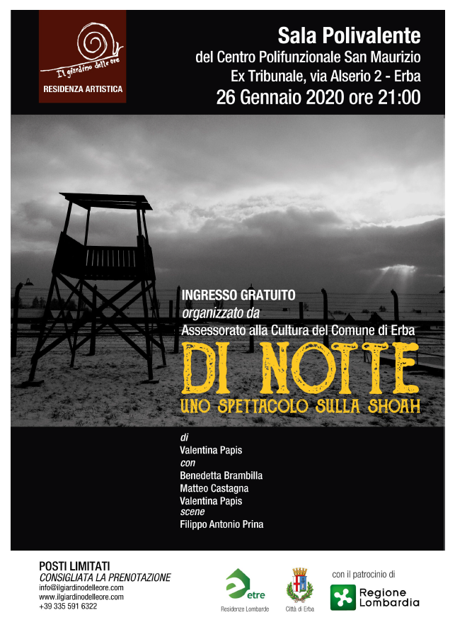 DI NOTTE uno spettacolo sulla Shoah